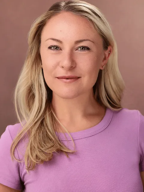 Portrait of Rachel Gallagher, coach at Tingley’s Acting Studio.